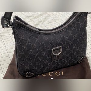 Authentic Gucci Abbey D-Ring Hobo GG Canvas Medium